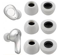 TENNMAK Cuscinetti di ricambio in schiuma per auricolari JBL Tune Buds/JBL Tune Buds 2/JBL Vibe Buds/JBL Live Beam 2 & 3/JBL Tour Pro 2 & 3/JBL Live Pro 2/Technics EAH-AZ100, 3 paia, cuscinetti grigi