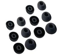TENNMAK Cuscinetti di ricambio in silicone per auricolari ASUS/OnePlus/TOZO | Compatibile con auricolari ASUS ROG Cetra/OnePlus Buds Pro e OnePlus Buds Z2/Alpine Tune/TOZO NC20, 6 paia, nero