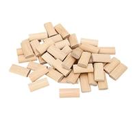 Tenone per Legno, 50 Pezzi Tassello 10x50mm Faggio Rtion Domino Tenoni Sciolti Blocco di Legname per Legname Piatto di Giunzione per Falegnameria