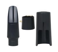 Tenor Sax Mouthpiece, Alto Sassofono Mouthpiece Kit, Flute Head Cap, 48,3 g Set di 3, Legature and Caps for Professional, Beginner Sax Players Reed