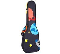 Tenor Ukulele custodia impermeabile per ukulele zaino imbottito, ideale per concerti soprani (21/23/24 ") Cartoon Space Starship Rocket Planet
