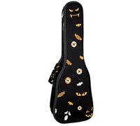 Tenor Ukulele custodia impermeabile per ukulele zaino imbottito, ideale per concerti soprani (21/23/24") caramelle e smorfia di Halloween