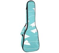 Tenor Ukulele custodia impermeabile ukulele custodia imbottita zaino, ideale per concerti soprani (21/23/24") carta aerei sfondo blu menta