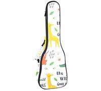 Tenor Ukulele custodia impermeabile ukulele custodia imbottita zaino, ideale per concerti soprani (21/23/24") gli animali selvatici della giungla