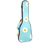 Tenor Ukulele custodia impermeabile ukulele custodia imbottita zaino, ideale per concerti soprani (21/23/24") margherita blu carino