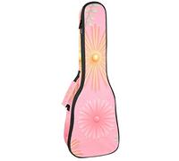 Tenor Ukulele Gig Bag Impermeabile Ukulele Custodia Imbottita Zaino Grande per Concerto Soprano (21/23/24 pollici), Rosa Margherita