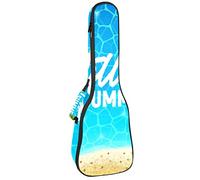 Tenor Ukulele Gig Bag Impermeabile Ukulele Custodia Imbottita Zaino Grande per Concerto Soprano (21/23/24 pollici) Hello Summer Beach
