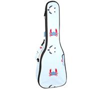 Tenor Ukulele Gig Bag Impermeabile Ukulele Custodia Imbottita Zaino Grande per Concerto Soprano (21/23/24") Marine Style Sealife Pattern
