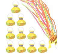 Tenorbass 10 Pezzi Lancia Stelle filanti, Mano Lancia Stelle filanti coriandoli No Mess Carta Cracker, Streamer Poppers per Capodanno Matrimonio Festa di Compleanno, variopinti