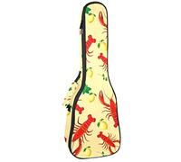 Tenore Ukulele Gig Bag Custodia Impermeabile Ukulele Imbottita Zaino Grande per Concerto Soprano (21/23/24") Aragosta Frutti di Menta Prezzemolo Limone Oliva