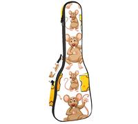 Tenore Ukulele Gig Bag Custodia Impermeabile Ukulele Imbottita Zaino Grande per Concerto Soprano (21/23/24 pollici) Stecca Mouse Formaggio Fetta