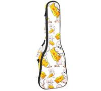 Tenore Ukulele Gig Bag Custodia Impermeabile Ukulele Imbottita Zaino Grande per Concerto Soprano (21/23/24") Stecca Piccolo Mouse Mangiare Formaggio