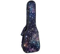 Tenore Ukulele Gig Bag Impermeabile Ukulele Custodia Imbottita Zaino Grande per Concerto Soprano (21/23/24 pollici) Starry Night Sky Stars Planet