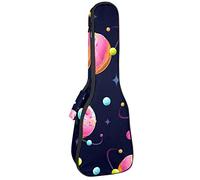 Tenore Ukulele Gig Bag Impermeabile Ukulele Custodia Imbottita Zaino Grande per Concerto Soprano (21/23/24 pollici) Space Donut Planet Universe