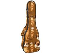 Tenore Ukulele Gig Bag Impermeabile Ukulele Custodia Imbottita Zaino Grande per Concerto Soprano (21/23/24") Simpatico Cartoon Meerkats