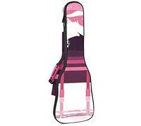 Tenore Ukulele Gig Bag Impermeabile Ukulele Custodia Imbottita Zaino Grande per Concerto Soprano (21/23/24 pollici), Rosa Giapponese Santuario Torri Paesaggio