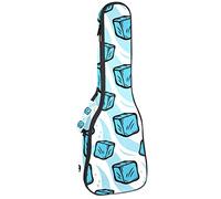 Tenore Ukulele Gig Bag Impermeabile Ukulele Custodia Imbottita Zaino Grande per Concerto Soprano (21/23/24 pollici) Frozen Ice Cubes Blu