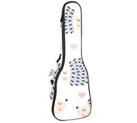 Tenore Ukulele Gig Bag Impermeabile Ukulele Custodia Imbottita Zaino Grande per Concerto Soprano (21/23/24 pollici) Simpatico Animale Animale Riccio Cuore