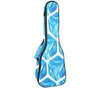 Tenore Ukulele Gig Bag Impermeabile Ukulele Custodia Imbottita Zaino Grande per Concerto Soprano (21/23/24 pollici) Frozen Ice Cubes Blue Art