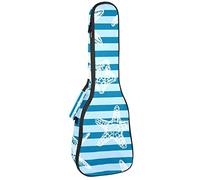 Tenore Ukulele Gig Bag Impermeabile Ukulele Custodia Imbottita Zaino Grande per Concerto Soprano (21/23/24") Sea Star Pesce Blu A Righe