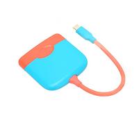 TENP Hub USB C 3 in 1, PC ABS 5 Gbps USB 3.0 USB C Adattatore Interfaccia Multimediale HD Porta di Ricarica PD da 100 W Plug And Play Ampia Applicabilità 3 in 1 per Mouse (Blu e Rosso)