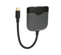 TENP Hub USB C 3 in 1, PC ABS 5 Gbps USB 3.0 USB C Adattatore Interfaccia Multimediale HD Porta di Ricarica PD da 100 W Plug And Play Ampia Applicabilità 3 in 1 per Mouse (Grigio Nero)