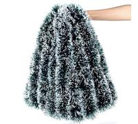 TENQUAN Ghirlanda Natalizia 10 Metri, Decorazioni Natalizie per la Casa, Bianchi e Verde Scuro Addobbi Natalizi per Albero, Appendere Ghirlande Natalizie Lunghe per Esterno, Porta, Scale, Camino