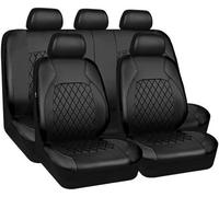 TENREV Auto Coprisedili Universale per BMW X3 E83 2004 2005 2006 2007 2008 2009 2010,Pelle Completo Impermeabile Set Fodere Anteriori E Posteriori,A-Black