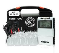TENS 7000 Unità TENS digitale con accessori e 48 elettrodi cuscinetti - TENS unità stimolatore muscolare per alleviare il dolore alla schiena, sollievo dal dolore generale, dolore al collo,