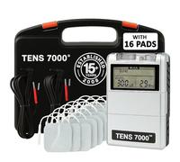 TENS 7000 Unità TENS digitale con accessori, inclusi 16 elettrodi - Unità TENS stimolatore muscolare per alleviare il dolore alla schiena, sollievo dal dolore generale, dolore al collo,