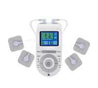 TENS A Doppio Canale - Massager Della Spalla | Stimolatore Muscolare EMS Bassa Frequenza Impulsi 12 Modalità Dispositivo Portatile Per Muscoli, Collo, Schiena, Vita, Spalla, Uomini, Donne,