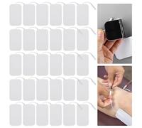 TENS - Cuscinetti elettrodi per dispositivi TENS, 30 pezzi, 9 x 5 cm, per dispositivi TENS EMS, riutilizzabili, per alleviare muscoli, dolori alla schiena e alle articolazioni, compatibili con la