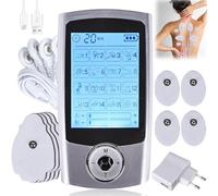 TENS Dispositivo 16 modalità, Dispositivo di alimentazione ricaricabile contro il dolore, 16 programmi di allenamento, 20 livelli di intensità, 2 canali di alta qualità, elettrodi EMS per alleviare il