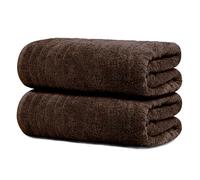 Tens Towels Confezione da 2 teli da bagno extra large, 89 x 180 cm, 100% cotone, più grandi e leggeri, ad asciugatura rapida, super morbidi e assorbenti, asciugamani da bagno oversize, colore marrone