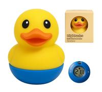 TensCare Digi Duck+ - Termometro da bagno per bambini, anatra galleggiante, con display LCD, LED, temperatura, silicone senza BPA, batteria a lunga durata