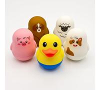 TensCare Farm Friends Set 5 - Anatra, Pecora, Mucca, Cane, Macchino, Termometri Galleggianti LCD/LED, Silicone Senza BPA, Batteria Lunga Durata