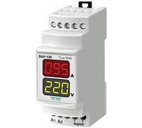 Tense Elektronik DAV 120 - Multimetro da incasso per misurare corrente e tensione in 1 fase, consumatori e reti, DIN ferroviario digitale, grigio