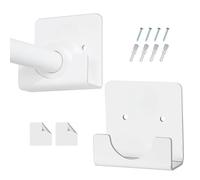 Tension Rod Holders for Wall, Acrylic Adhesive Closet Rod Bracket, Invisible Pipe Retainer, Strong Design, Easy to Install, 2-Pack, Ideal for Home, Bathroom, Kitchen, Hotel Use