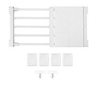 Tension Shelf 24cm Width | Adjustable Closet Divider & Cabinet Organizer | No Drill Storage Rack for Wardrobe / Bathroom / Kitchen | Holds Up to 20kg (Length 30-40cm/11.8-15.7in)