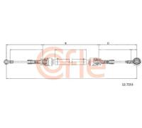 Tensione cavo cambio 12.7253 COFLE per FIAT PUNTO PUNTO Furgone/hatchback
