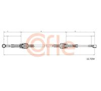 Tensione cavo cambio 12.7254 COFLE per FIAT PUNTO