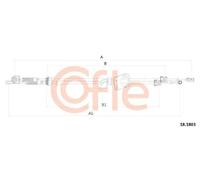 Tensione cavo cambio 18.1803 COFLE per TOYOTA COROLLA COROLLA Tre volumi