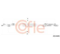 Tensione cavo cambio 2CB.DA001 COFLE per DACIA DUSTER