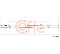 Tensione cavo cambio 2CB.IV001 COFLE per IVECO DAILY IV Pianale piatto/Telaio