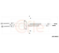 Tensione cavo cambio 2CB.VK013 COFLE per VW TRANSPORTER T5 Pianale piatto/Telaio