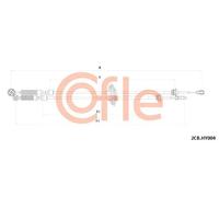 Tensione cavo cambio 92.2CB.HY004 COFLE per HYUNDAI KIA