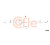 Tensione cavo cambio Cambio manuale a 5 marce 11.3882 COFLE per PEUGEOT CITROËN