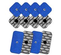 TENSPAD SILVER Elettrodi Premium Argento - 100% Compatibili con Compex Snap (Set da 12 elettrodi (8 + 4 Grandi) - 1 Snap)