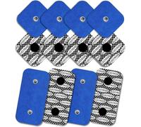 TENSPAD SILVER Elettrodi premium in argento compatibili con Compex - Set 12 pads: 8 elettrodi 50x50 mm (1 snap) + 4 elettrodi 50x100 mm (2 snap) - fino al 60% di risparmio
