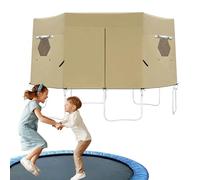 Tent For Trampoline - Trampoline Canopy | Brown Color Sun Protection Sunshade Cover, Easily Adjustable Foldable Waterproof Tear Resistant Tent Cover Shade Shelter Portable For Lawn Patio Backyard